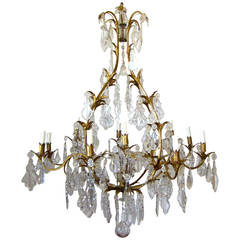 Very Big French Mid-Century Chandelier