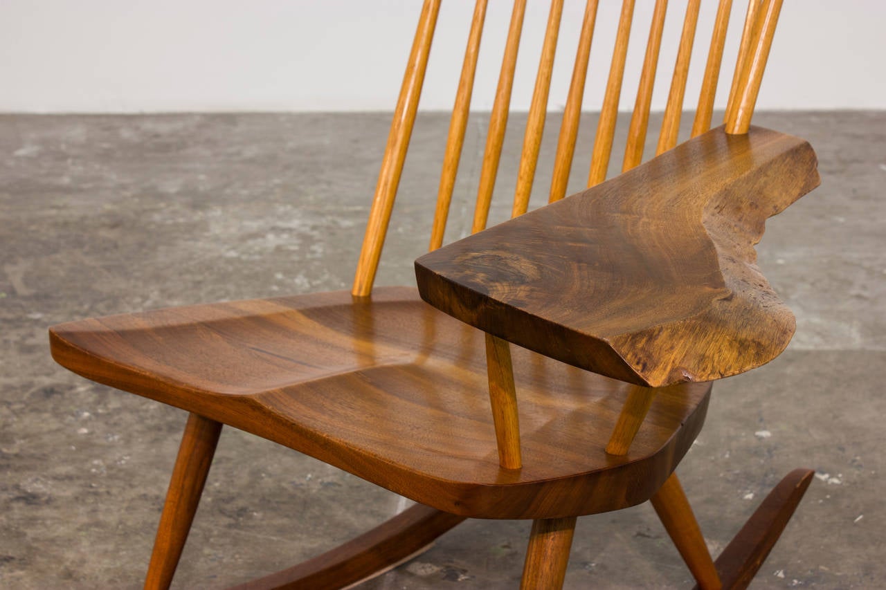 One-Armed Rocking Chair by George Nakashima, 1978 In Good Condition In Los Angeles, CA
