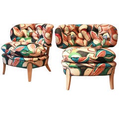 Pair of Cocktail Chairs Designed by Otto Schulz for Boet