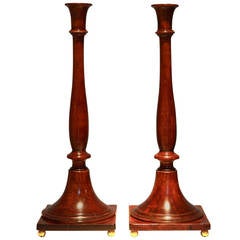 Late Gustavian Candlesticks, Sweden, circa 1820