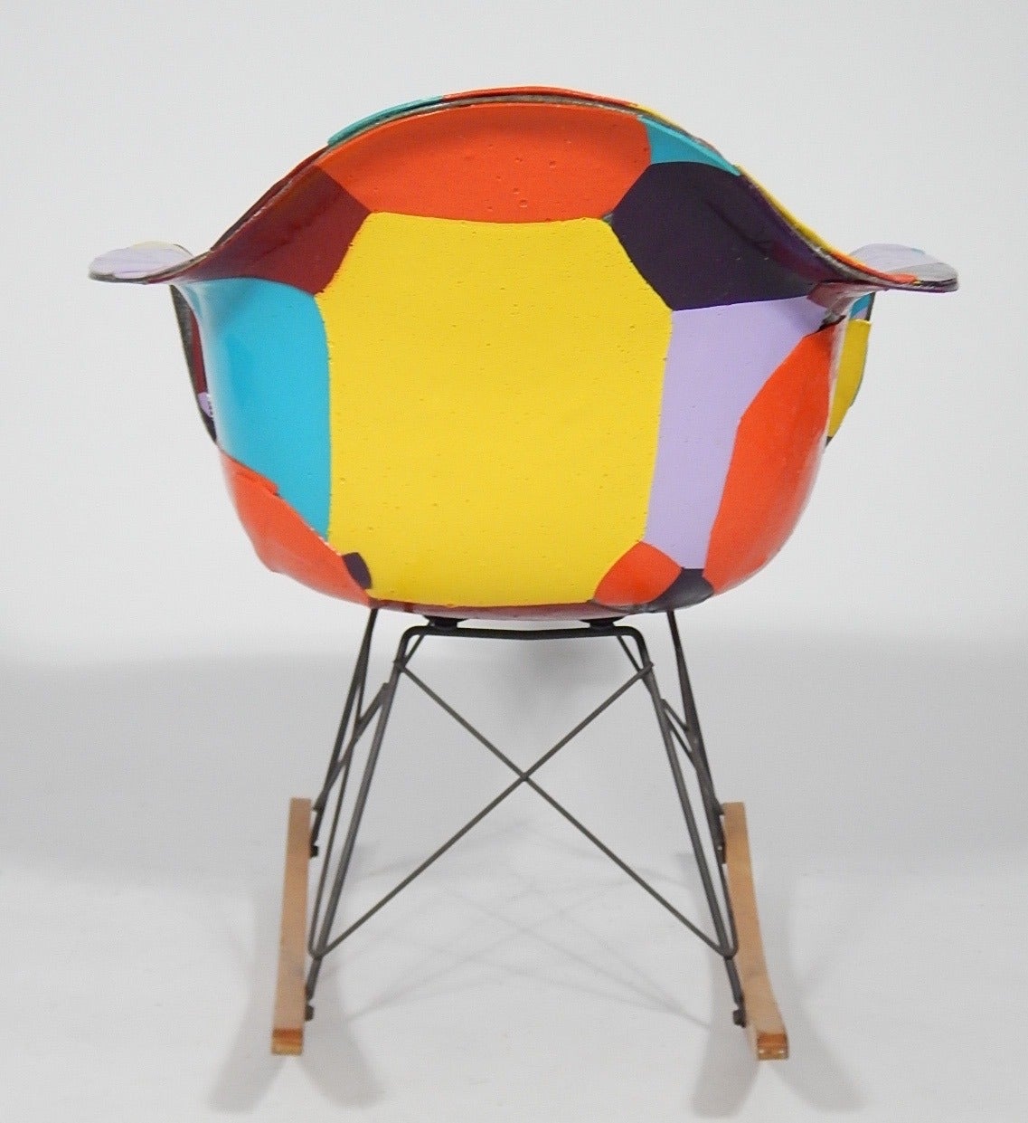 American Early Eames 1950s Rocker Updated by Artist Jim Oliveira For Sale