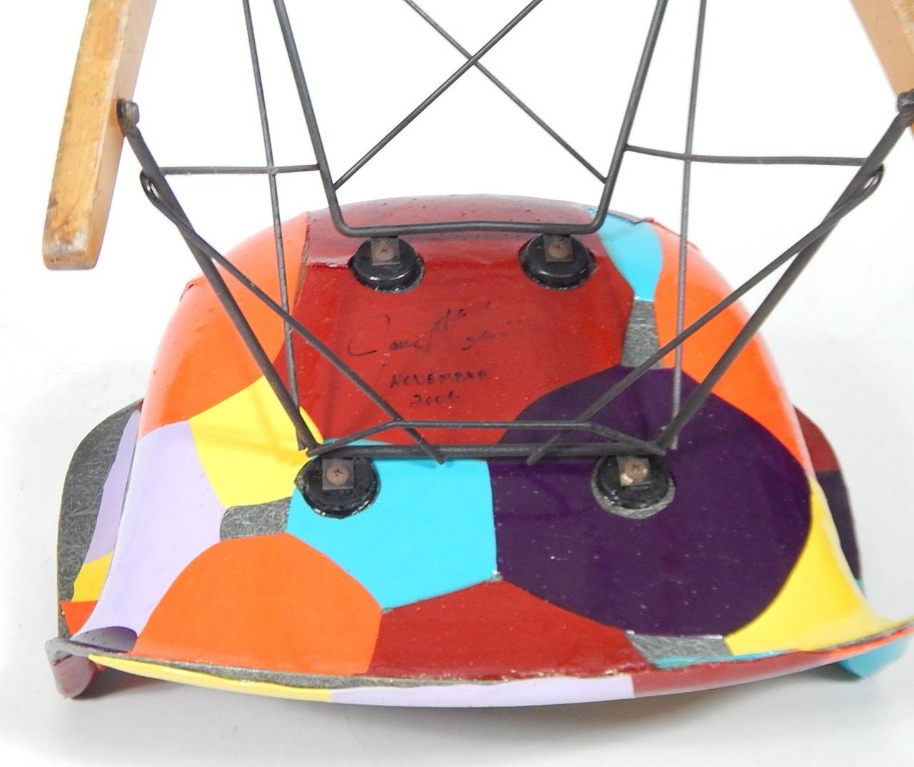 Mid-20th Century Early Eames 1950s Rocker Updated by Artist Jim Oliveira For Sale