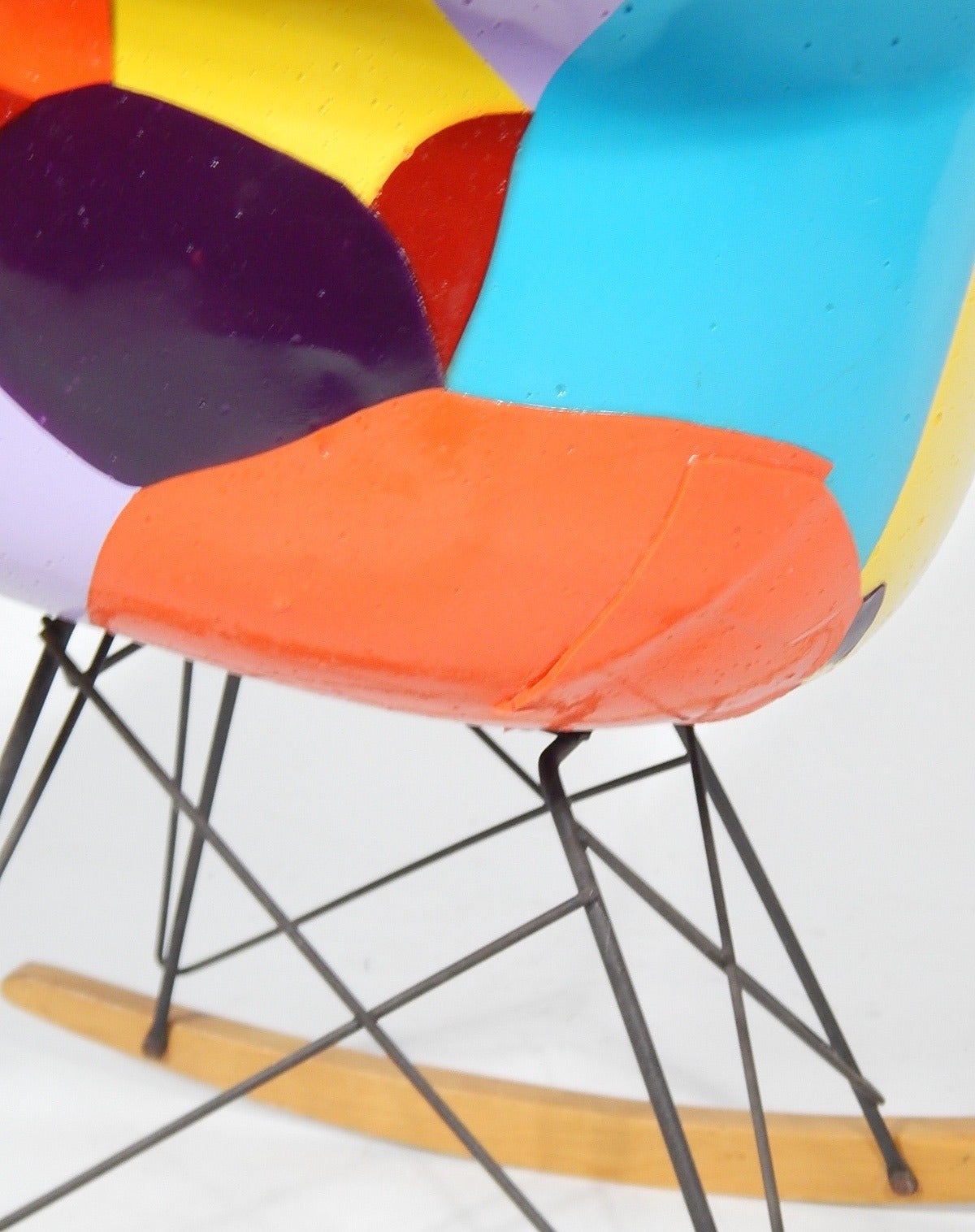 Acrylic Early Eames 1950s Rocker Updated by Artist Jim Oliveira For Sale