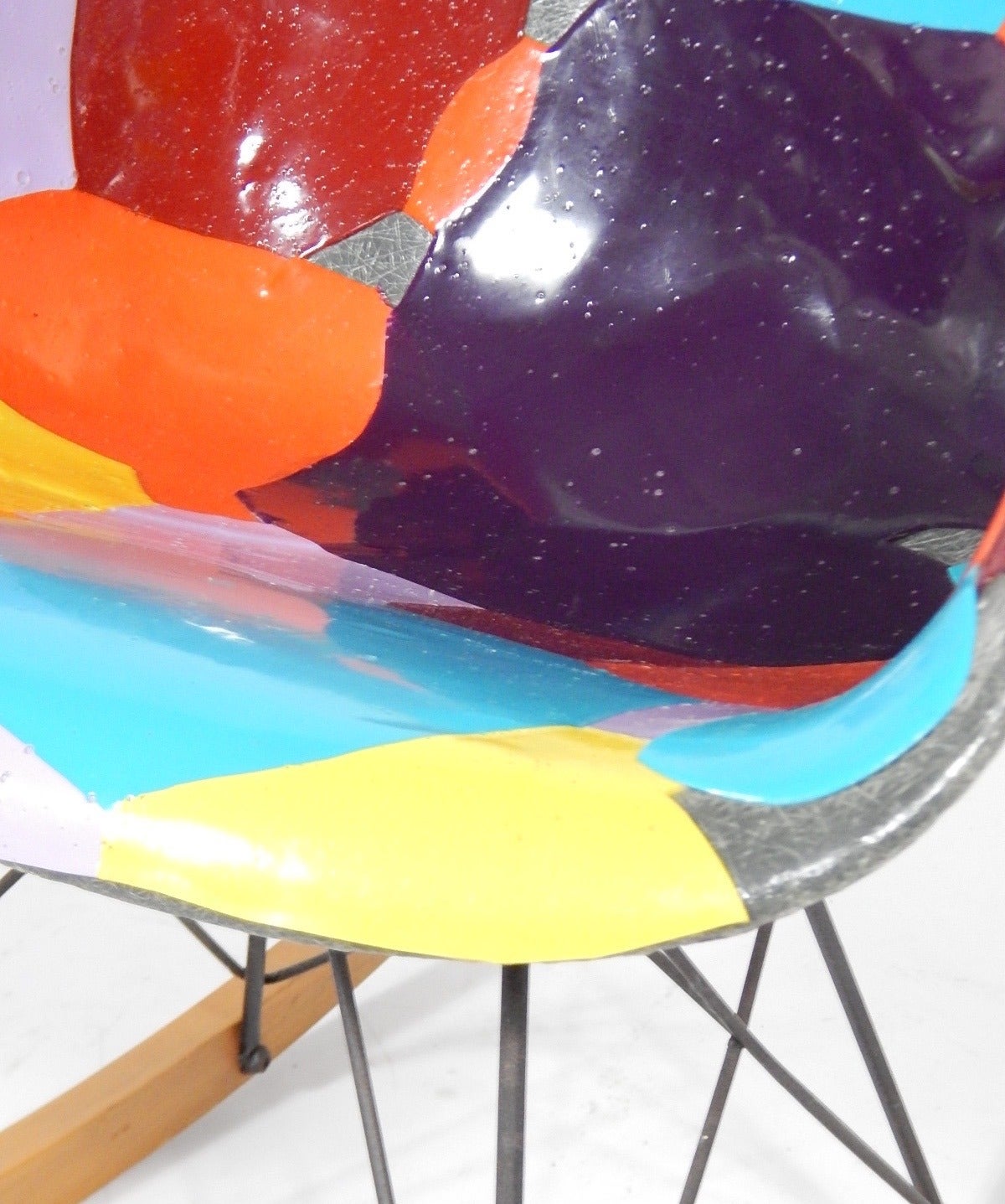 Early Eames 1950s Rocker Updated by Artist Jim Oliveira For Sale 1