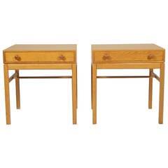 Pair of Sven Engström "Casino" Oak End Tables, Sweden, circa 1950s