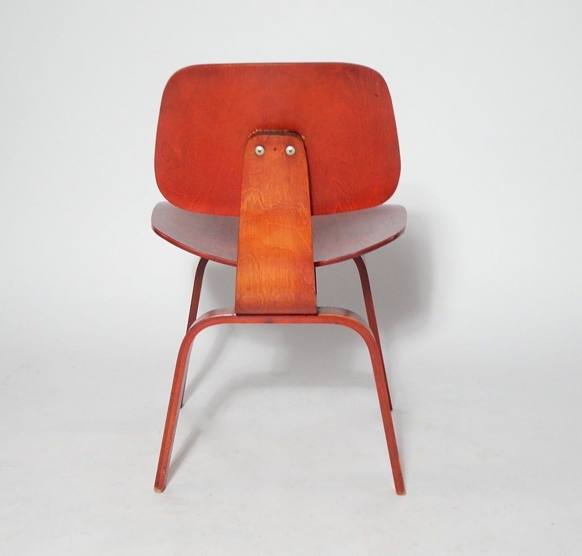 Birch Charles and Ray Eames DCW in Red Aniline, 1950s