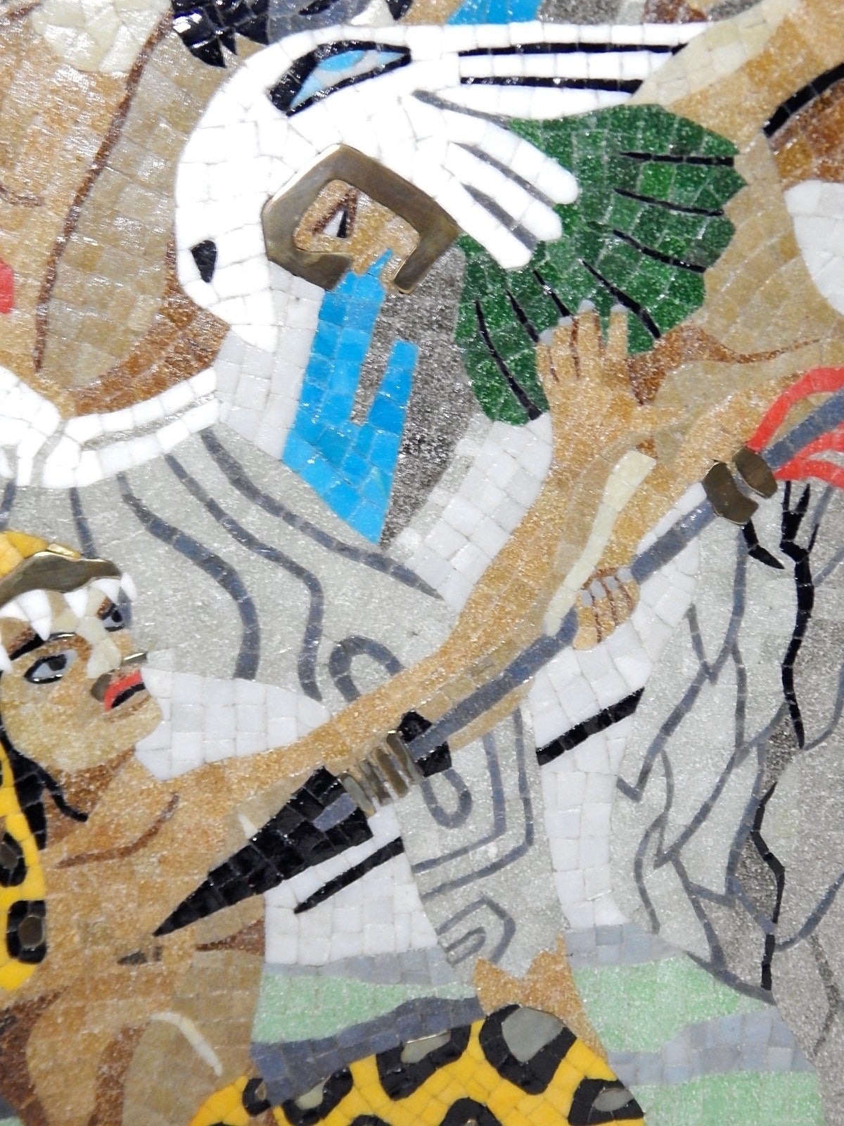 Glass Mosaic Tile "La Guerra" by Salvador Terán, Mexico, 1962