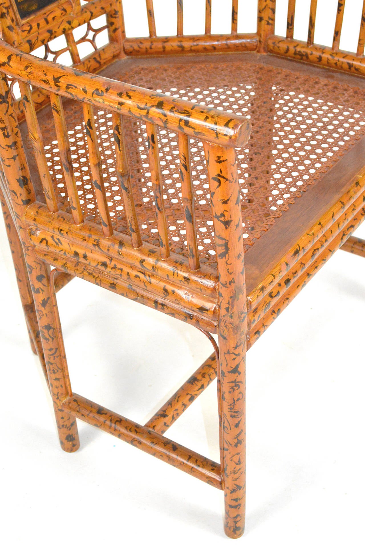 Pair of Bamboo Chinese Export Style Brighton Pavillion Chairs 2