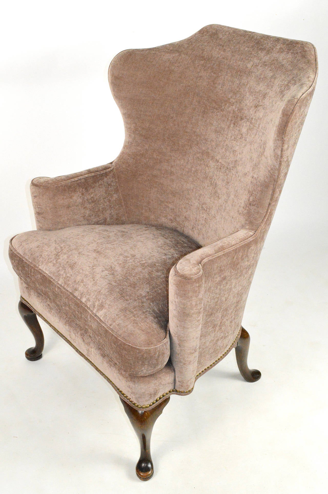 Great Britain (UK) George II Style Walnut Wing Chair For Sale