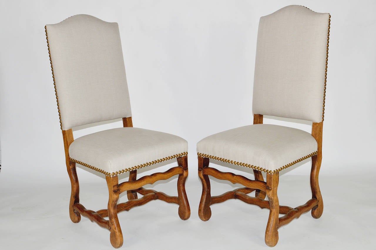 Set of Six French Louis XIV Style Dining Chairs 3
