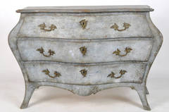 Louis XV Style Faux Painted Bombe Commode
