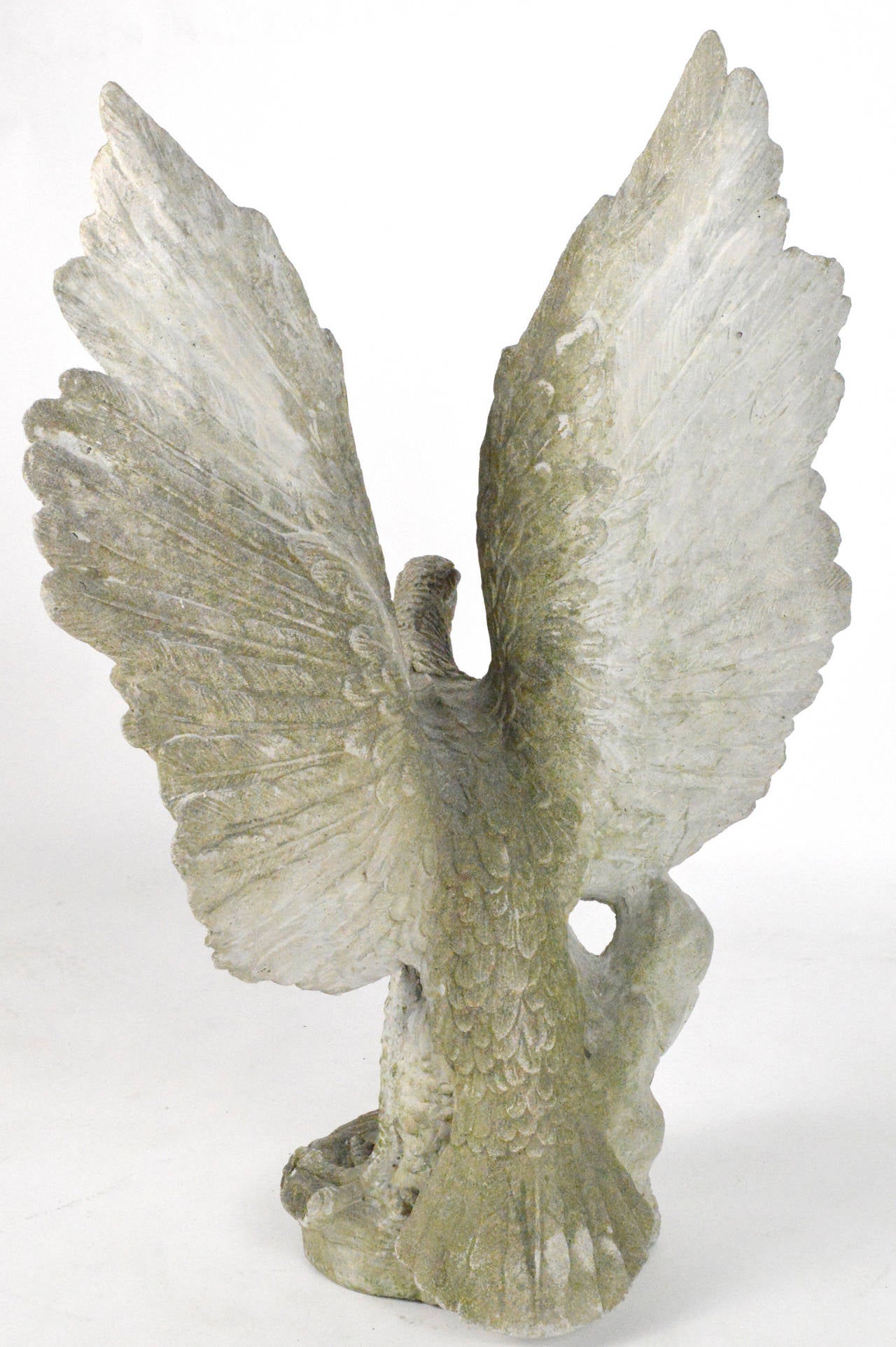LargeScale Cast Stone Eagle Garden Statue at 1stDibs