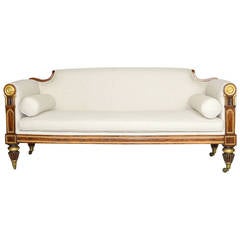 19th Century Regency Rosewood Partial Gilt Sofa