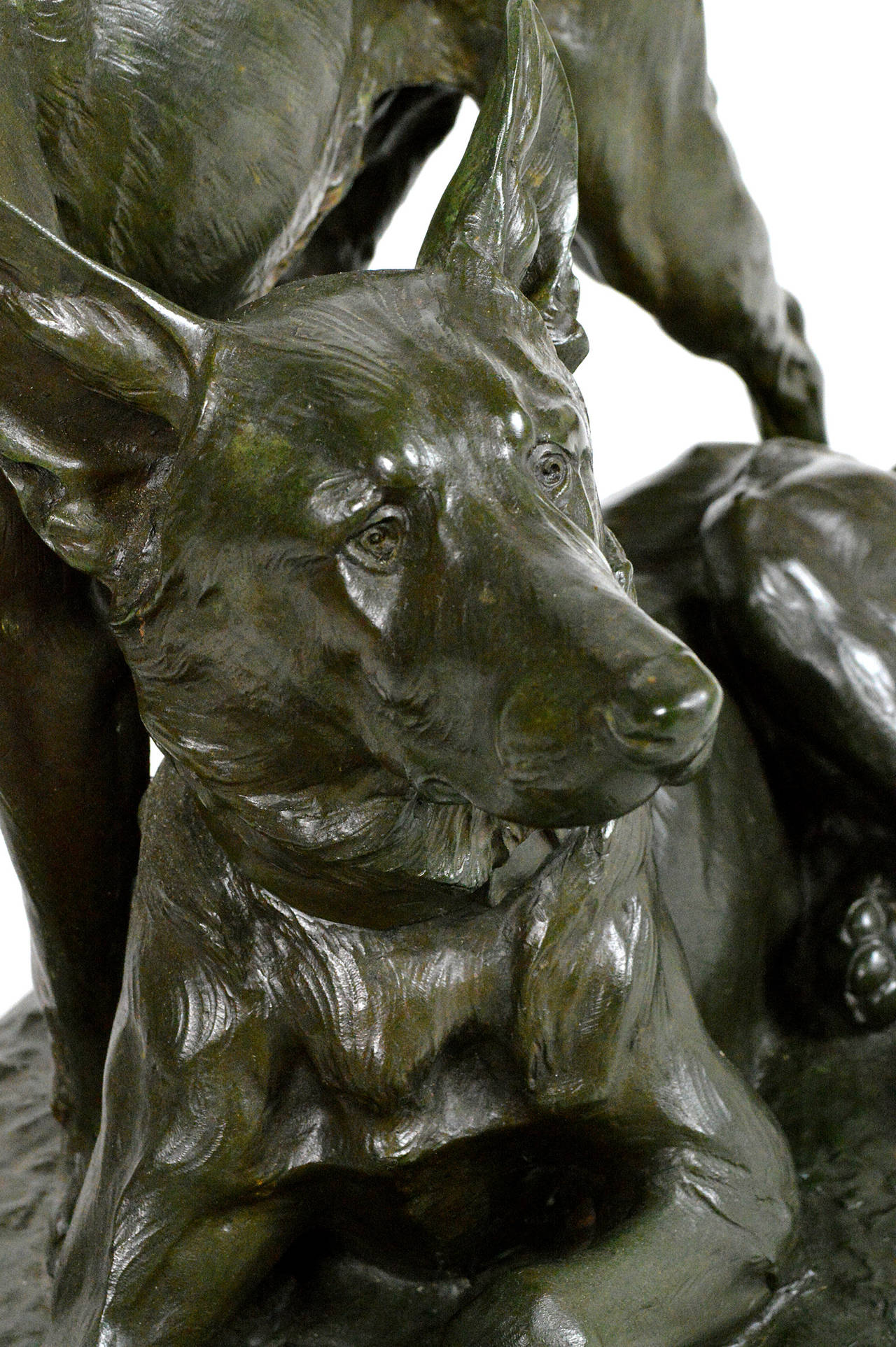 20th Century Bronze German Shepherds Grouping by Charles Paillet For Sale