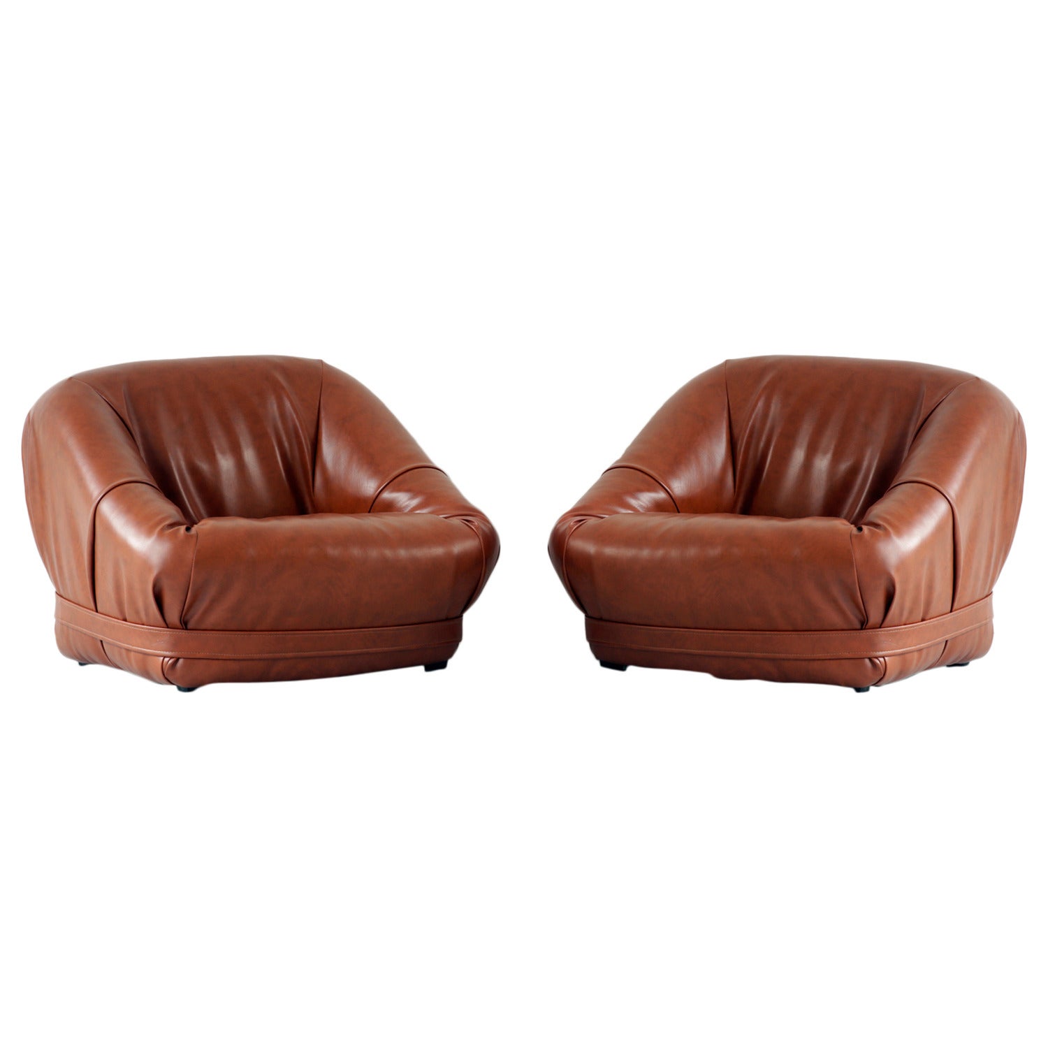 Set of Mid-Century Lounge Chairs in the Style of Percival Lafer