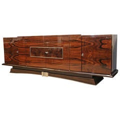 French Art Deco Walnut/Rosewood Grand Scale Breakfront