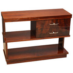 Art Deco French Walnut Consoles or Side Tables