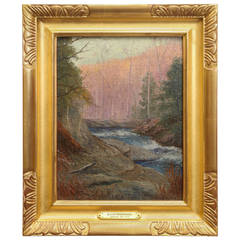 Julian Onderdonk “On the Beaverkill River at Turnwood, N.Y.” Painting
