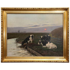 Arthur Heyer, “Drinking Cow”