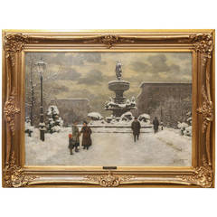 Antique Otto Dinger, "Winter in Berlin"