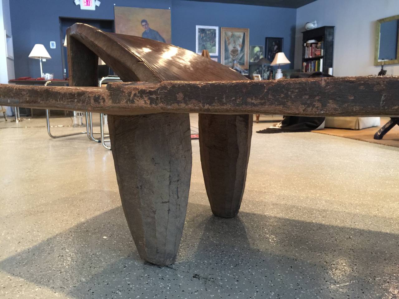 Wood Monumental Early 20th Century Hand-Carved African Senufo Cote d'Ivoire Bed