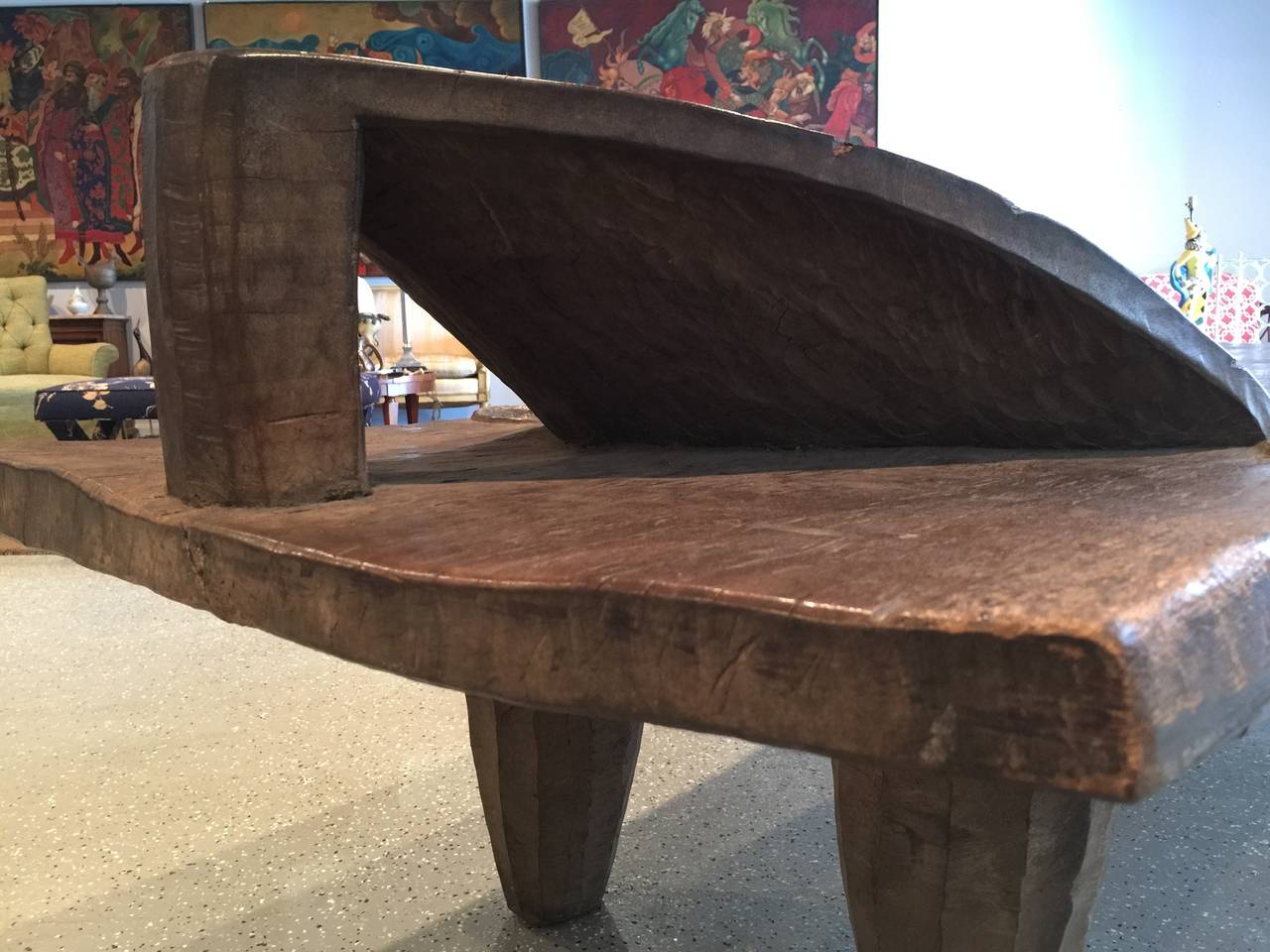 Monumental Early 20th Century Hand-Carved African Senufo Cote d'Ivoire Bed In Good Condition In New York, NY