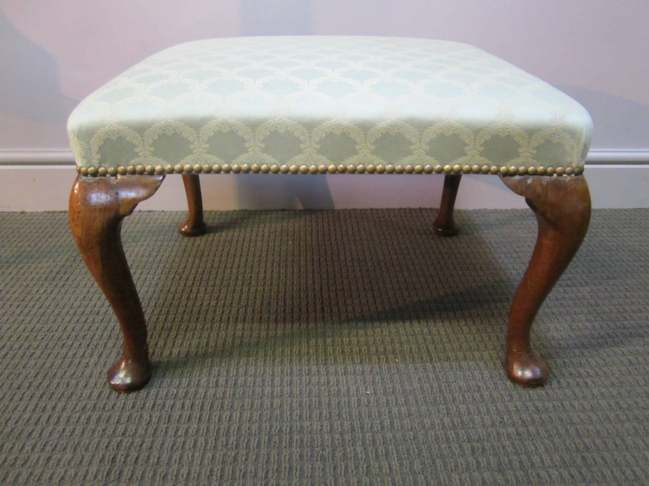 Good 18th Century George II Walnut Framed Stool