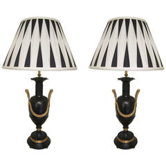 Pair of 19th Century Bronze and Ormolu Table Lamps
