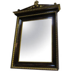 Mid 19th Century Mahogany and Giltwood Mirror