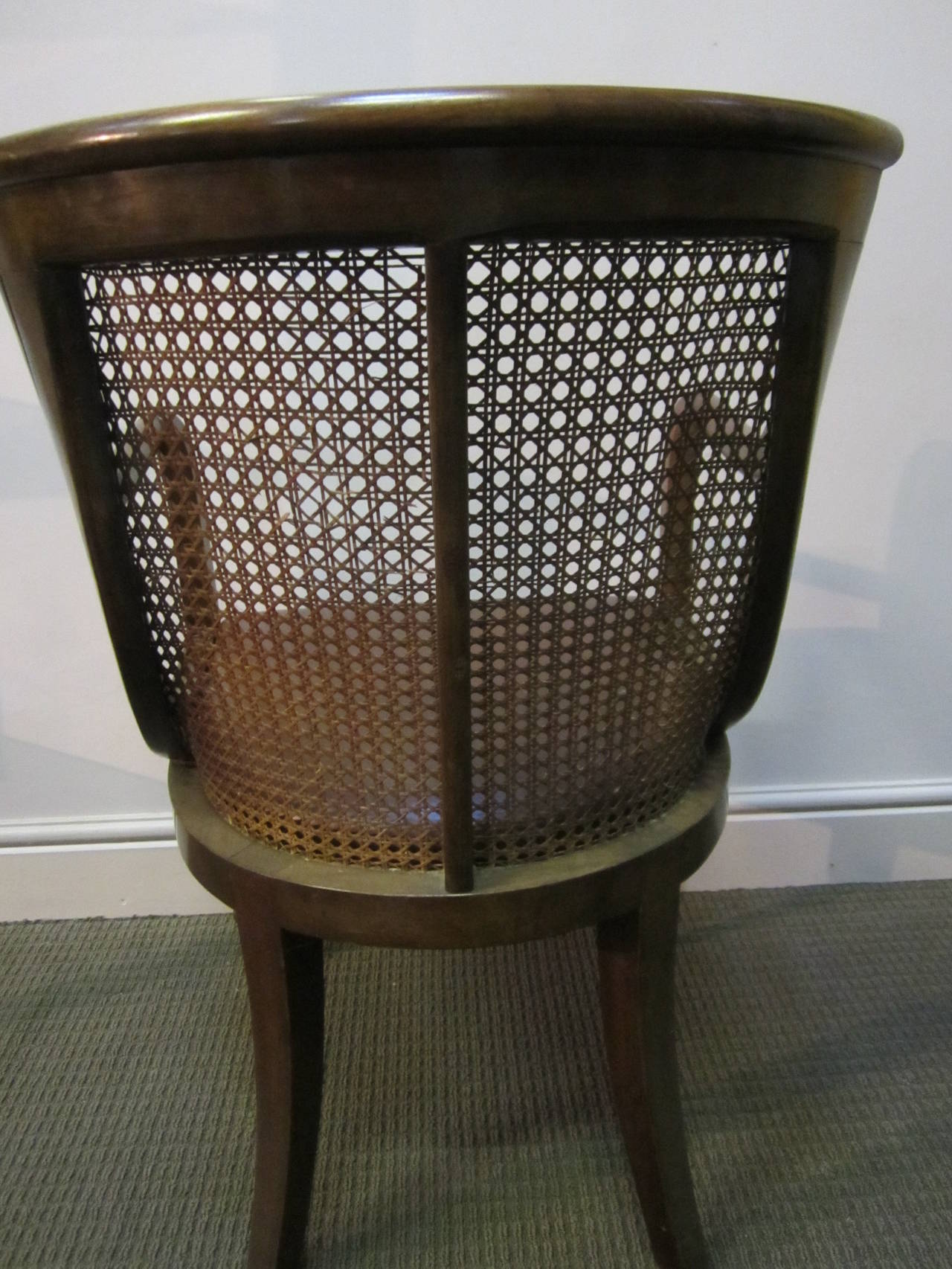 Early Victorian Cane Back Library Chair For Sale 3