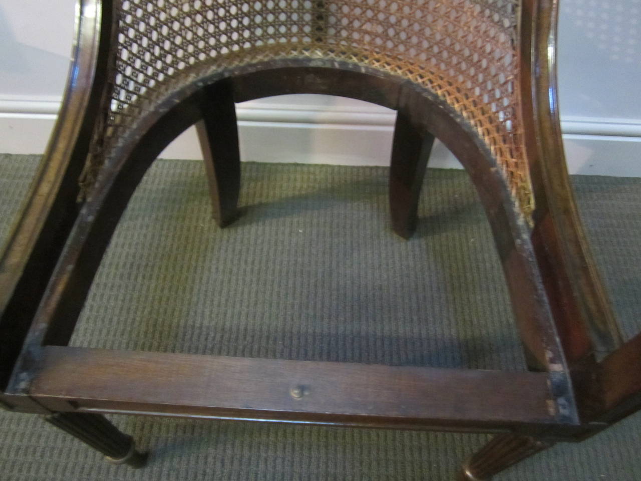 Early Victorian Cane Back Library Chair For Sale 4
