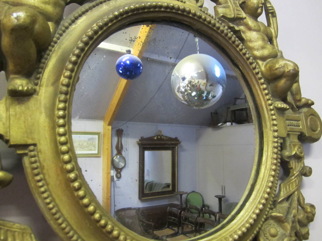19th Century Victorian Cast Iron Mirror