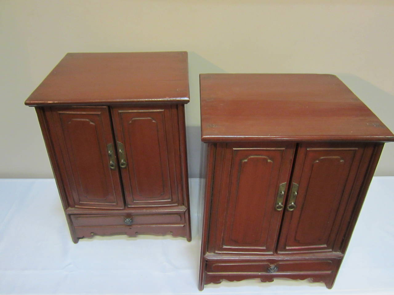 Pair of Early 20th Century Chinese Table Top Cabinets