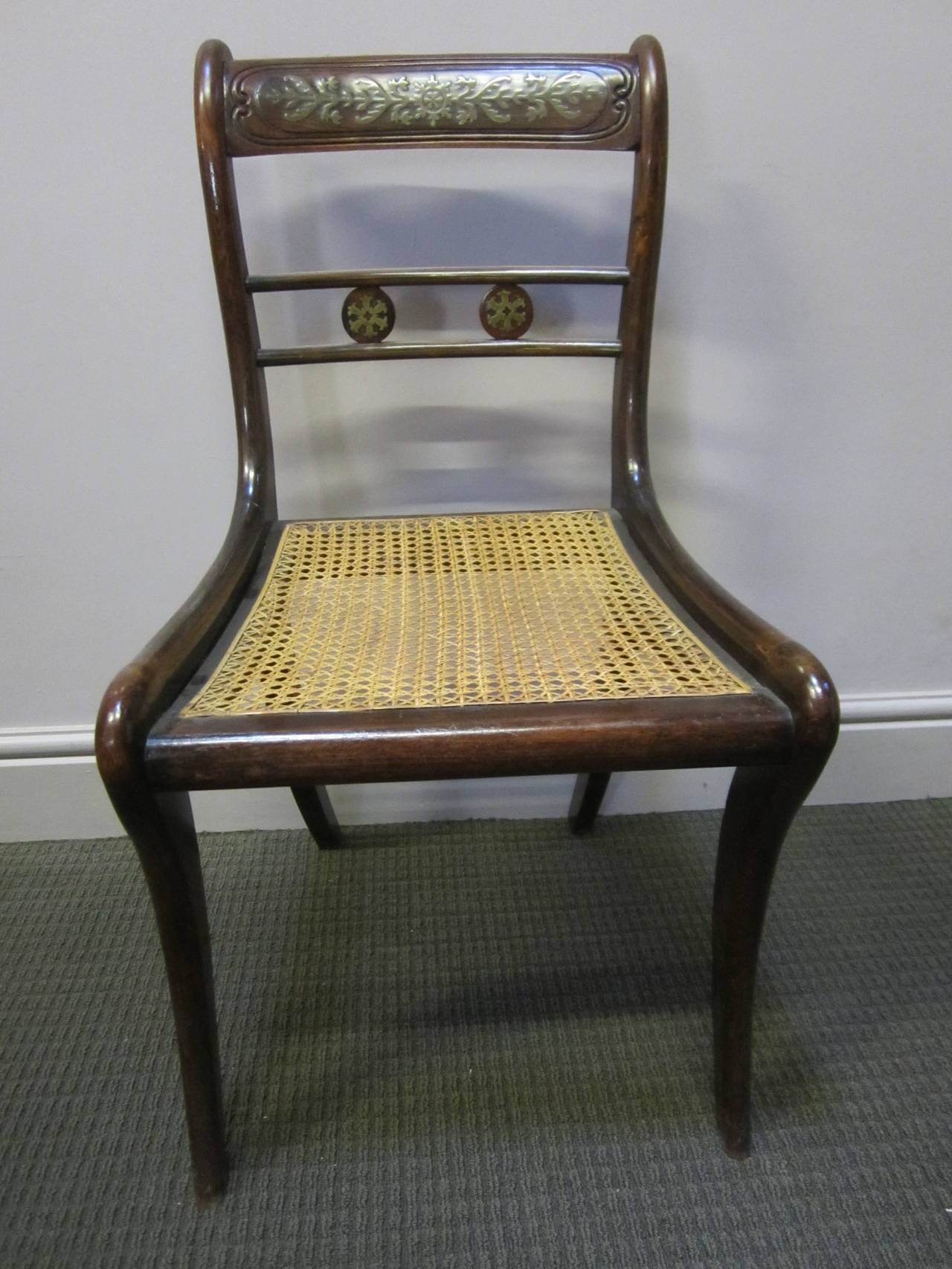 Set of Six Regency Mahogany Dining Chairs