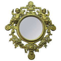 Antique Victorian Cast Iron Mirror