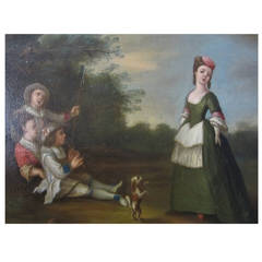 School of Philippe Mercier Oil on Canvas, 18th Century