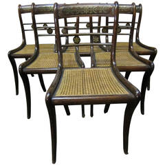 Set of Six Regency Mahogany Dining Chairs