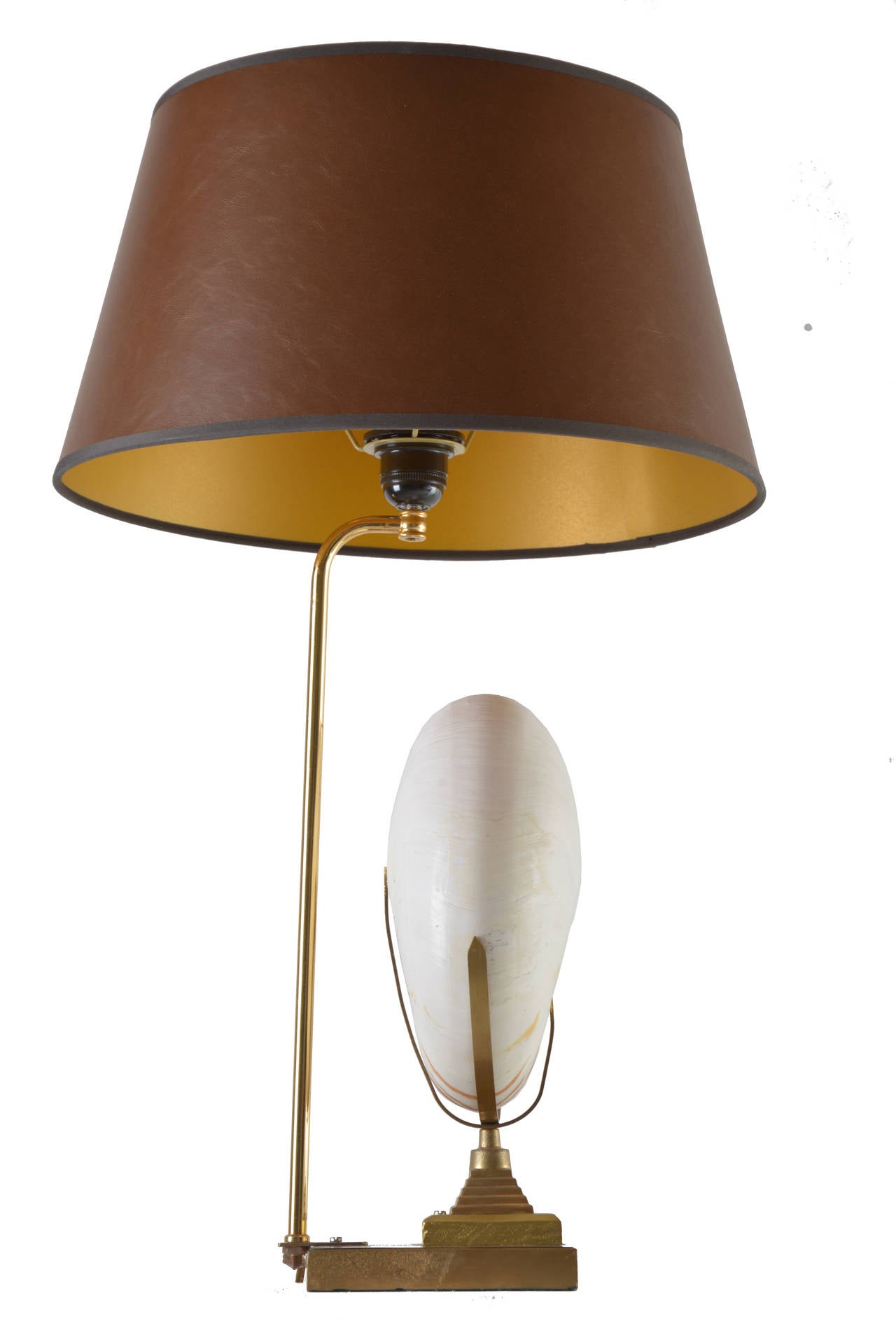 Belgian Large Table Lamp in the Style of Willy Daro For Sale