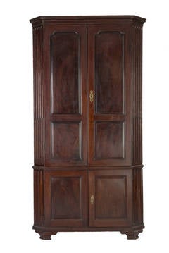 Adorable 19th Century Mahogany and Pine Corner Cabinet