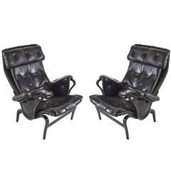 Vintage Pair of Pernilla Lounge Chairs by Bruno Mathsson for Dux