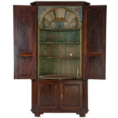 Adorable 19th Century Mahogany and Pine Corner Cabinet