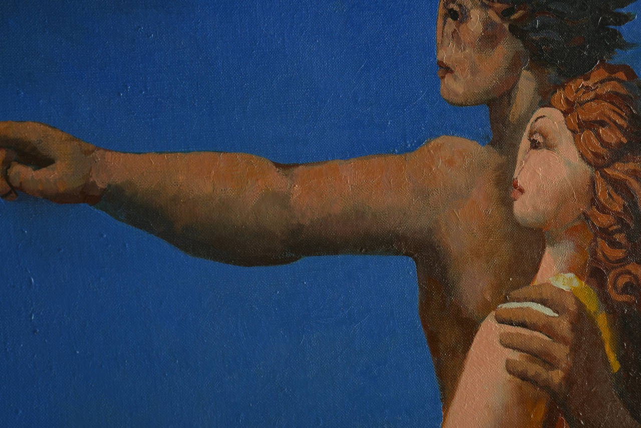 Late 20th Century Stunning Painting by Spanish Painter José Herrera For Sale