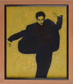Bruno Vekemans, Tango Dancer, Gouache, 1995