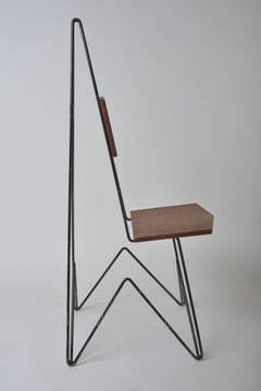 Rare Set of Six Eiffel Tower Shaped Dining Chairs