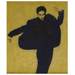 Bruno Vekemans, Tango Dancer, Gouache, 1995