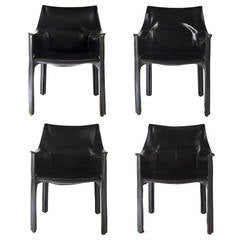 Set of eight CAB Chairs by Mario Bellini for Cassina