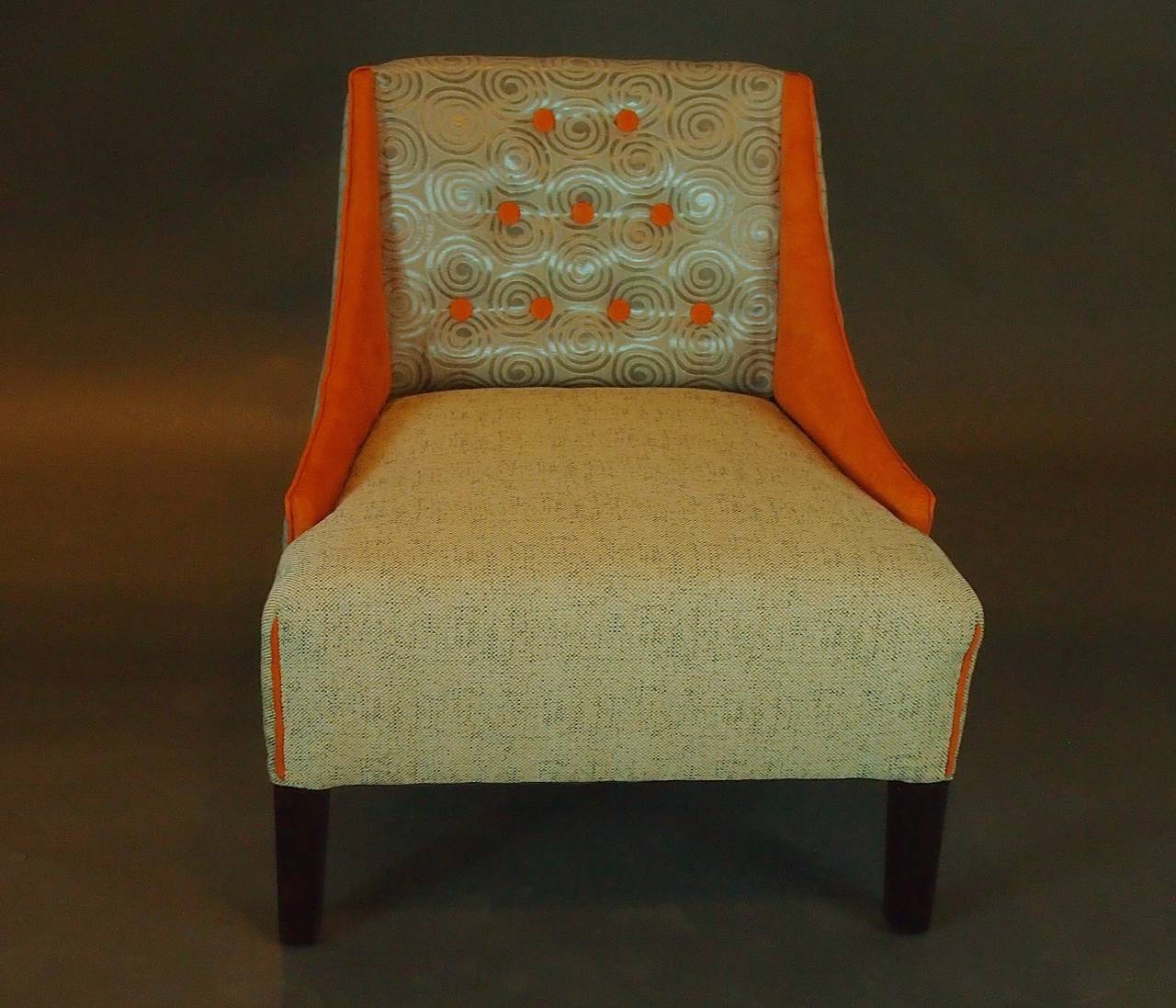 Unknown Pair of Mid-Century Hollywood Regency Lounge Chairs--in stock For Sale