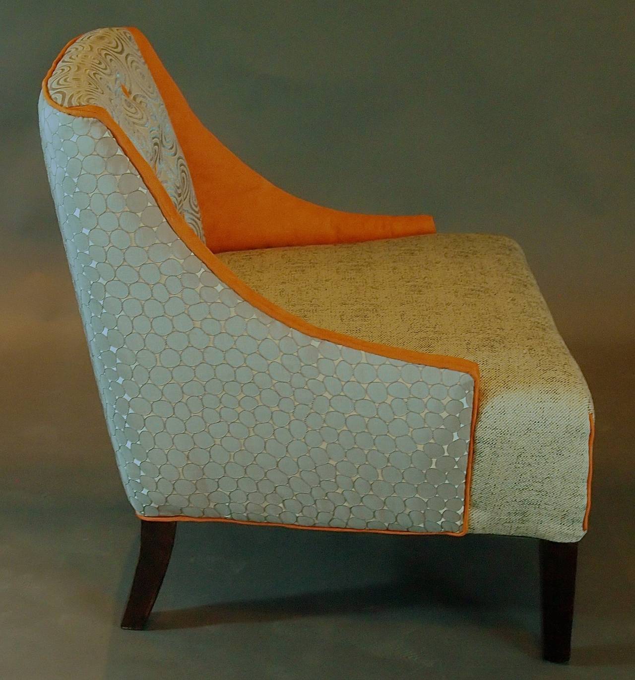 20th Century Pair of Mid-Century Hollywood Regency Lounge Chairs--in stock For Sale