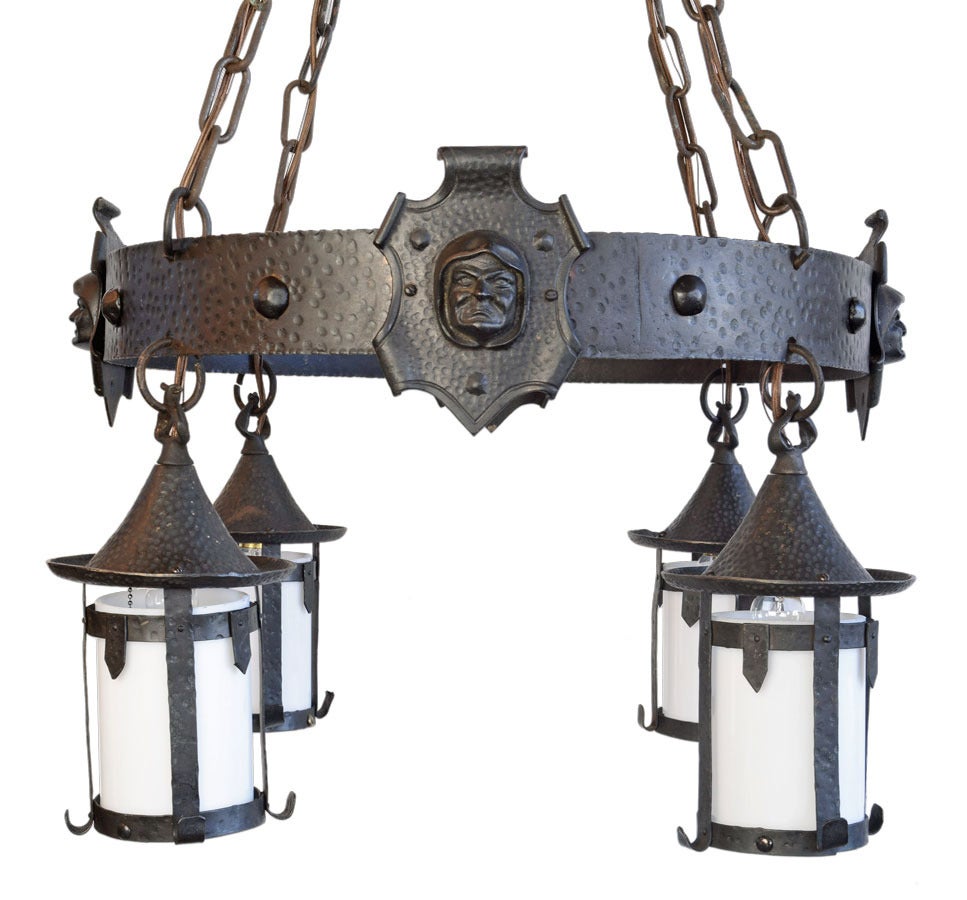Original Arts and Crafts Monk Chandelier at 1stDibs