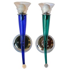 Glass Giuseppe Righetto for VeArt Wall Single Arm Sconce